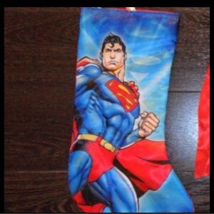 DC Comics Superman Holiday Stocking - Blue and Red
